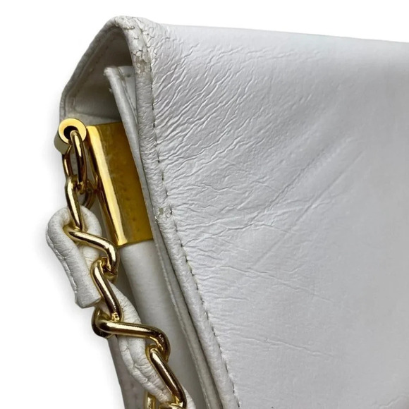 Cabrelli Vintage White Shoulder Bag with Chain Strap - Picture 5 of 10